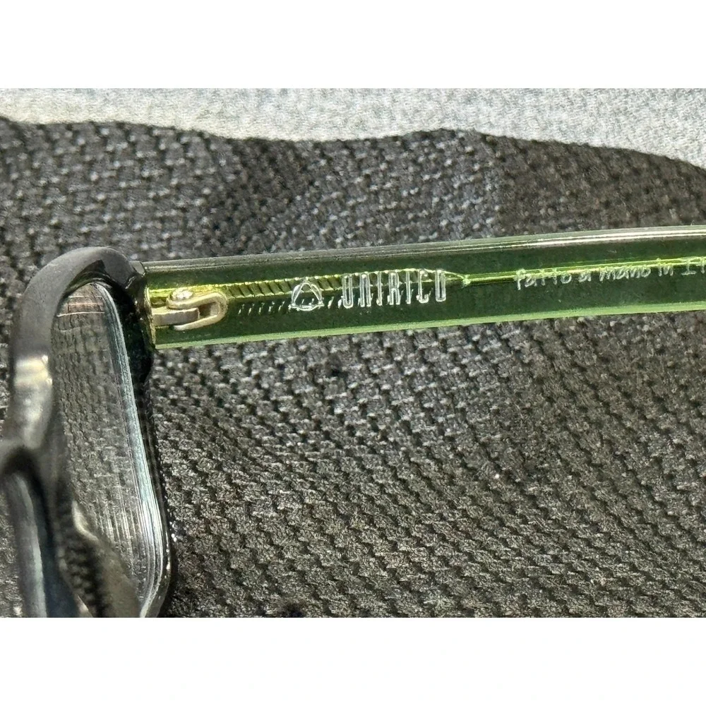 Onirico ON57 col. 733 Black Green Striped Rectangular Eyeglasses Frame with Case